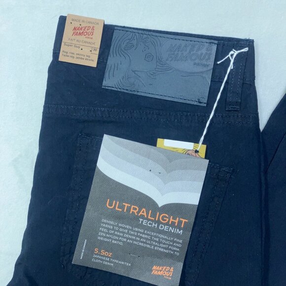NWT Naked & Famous Ultralight Tech Japanese Fabric Jeans - Picture 4 of 11